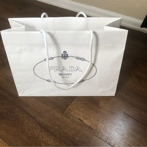 Prada Paper Bag Gift bag White and black
